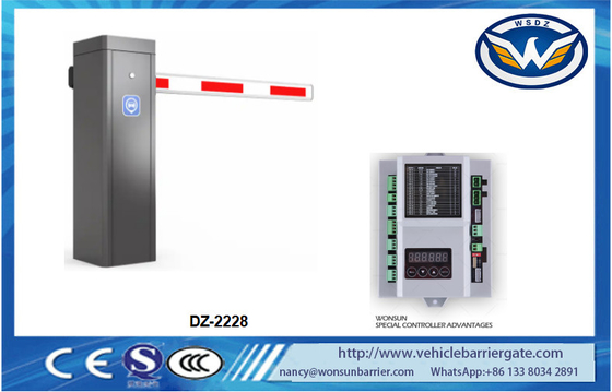 ประตูกั้นถนนมอเตอร์ไร้แปรงถ่าน 24V DC ประตูกั้นการจราจรแบบไม่ใช้สปริงพร้อมแขน 6 ม