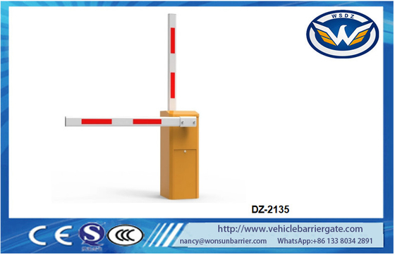 2 Motors Automatic Car Parking Barrier 6M Arm 24VDC Brushless Motor Boom Barrier
