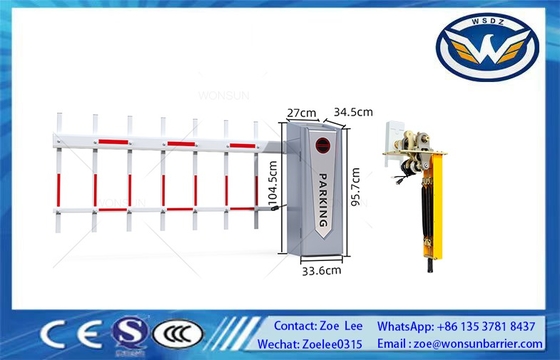เซอร์โวมอเตอร์ความเร็วสูง Automatic Boom Gate Barrier Road Vehcle Barrier พร้อมไฟ LED